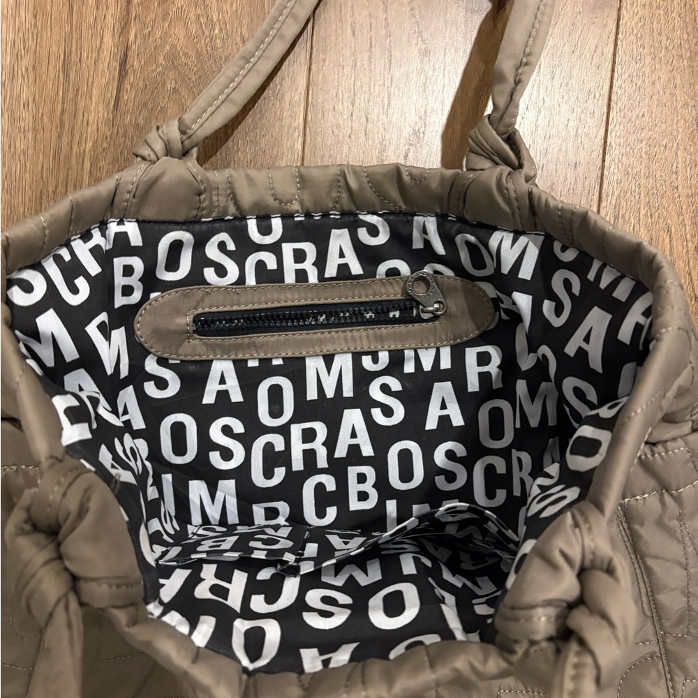 Marc Jacobs Taupe Nylon Quilted Tote Bag - Picture 5 of 8